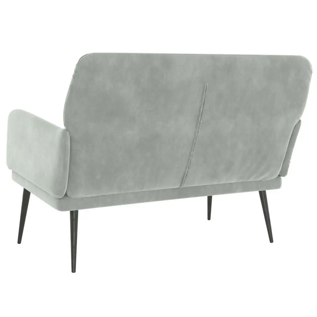 Bench Light Grey 108x79x79 cm Velvet 351414