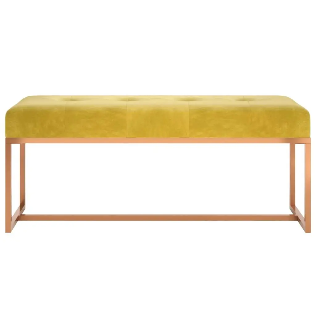 Bench Mustard Yellow 110x36x45 cm Velvet 350602