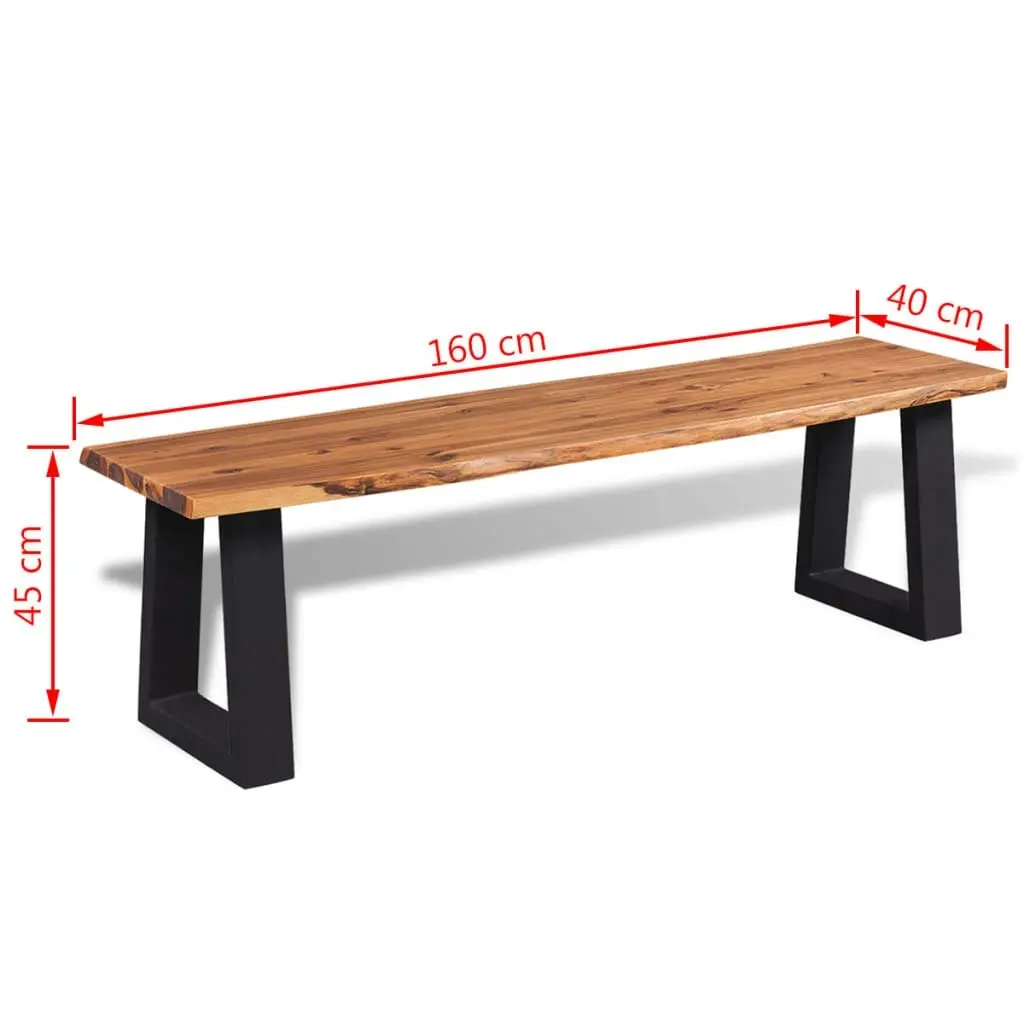 Bench Solid Acacia Wood 160 cm 245688