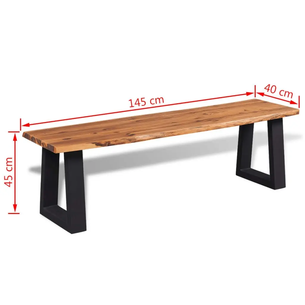 Bench Solid Acacia Wood 145 cm 245687