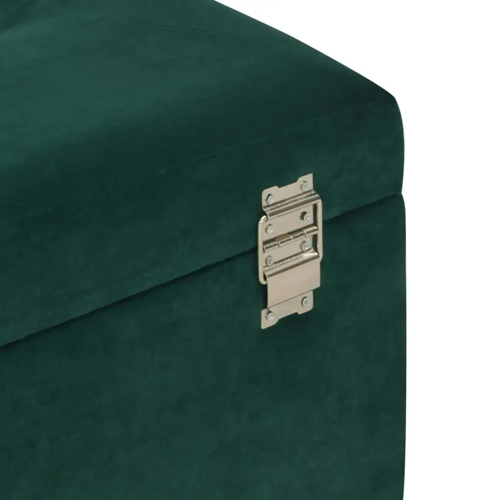 Bench with Storage Compartment Green 80 cm Velvet 3070668