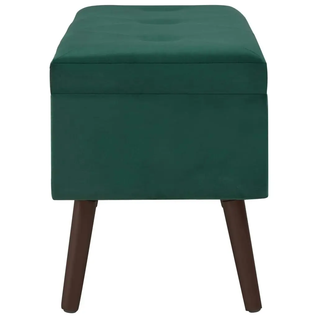 Bench with Storage Compartment Green 80 cm Velvet 3070668