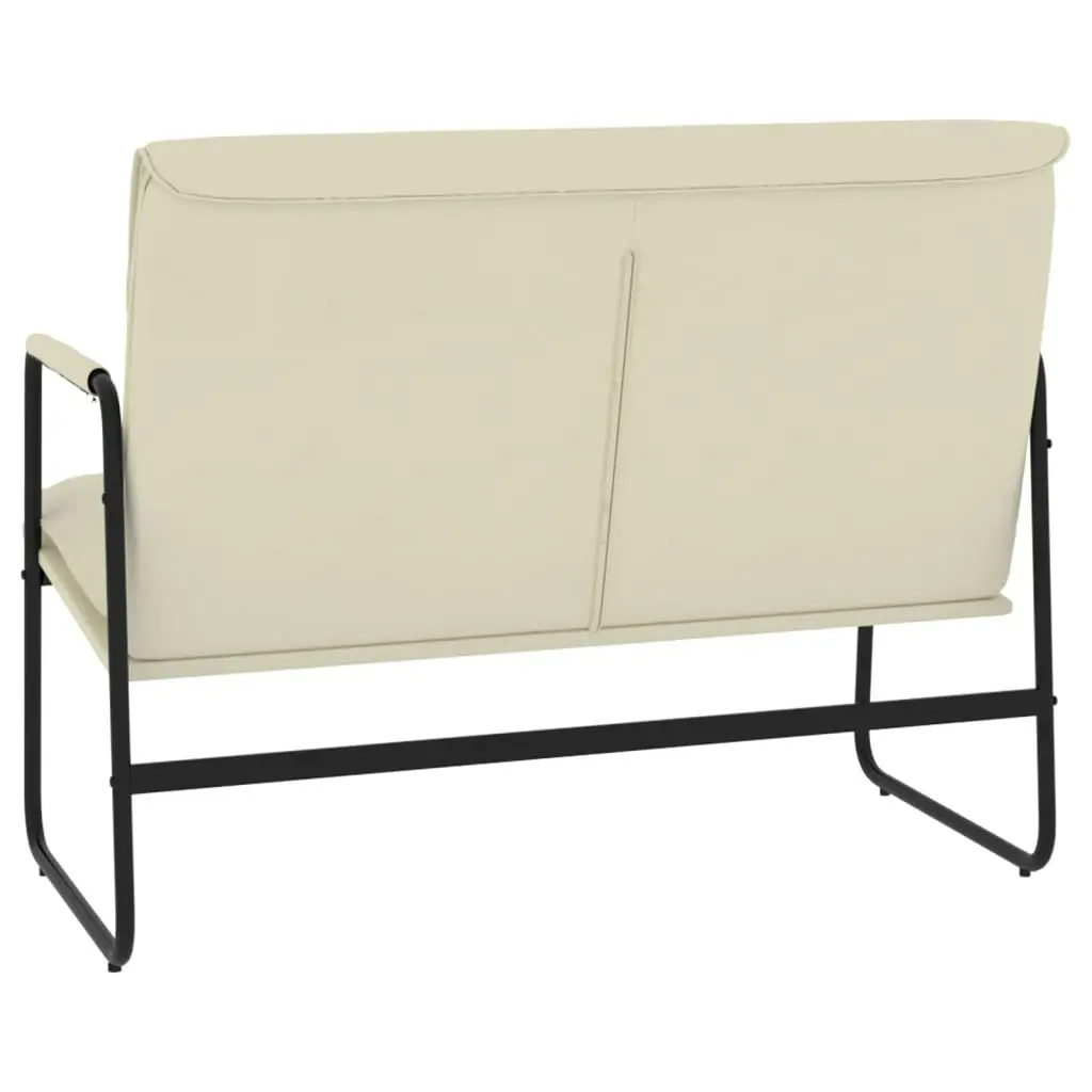 Bench Cream 100x64x80 cm Faux Leather 351367