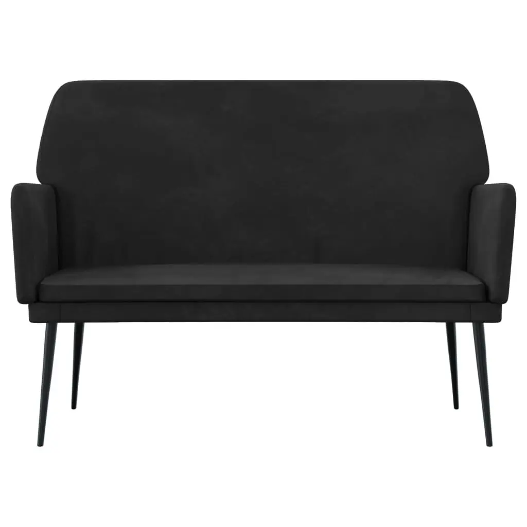 Bench Black 108x79x79 cm Velvet 351387