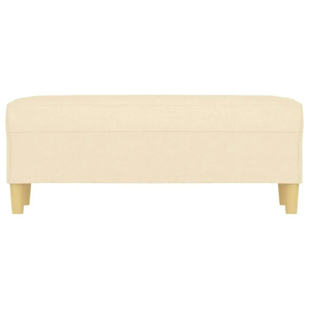 Bench Cream 100x35x41 cm Fabric 349377