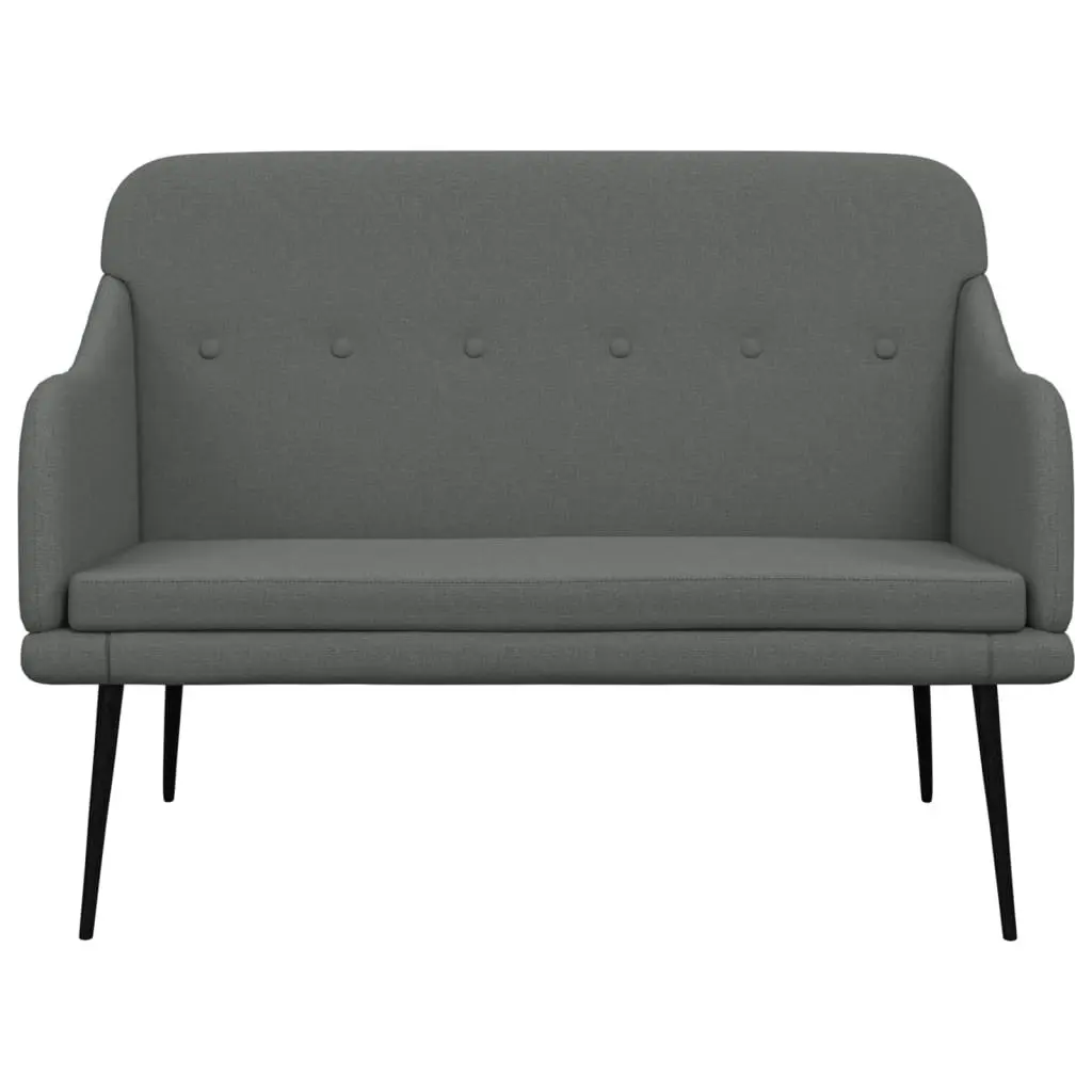 Bench Dark Grey 110x76x80 cm Fabric 351484