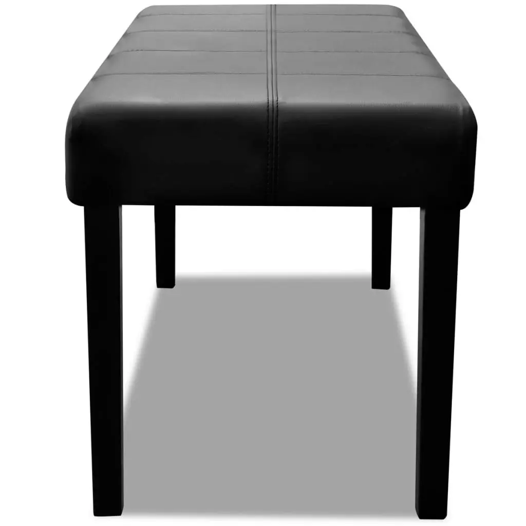 Black High Quality Artificial Leather Bench 241104