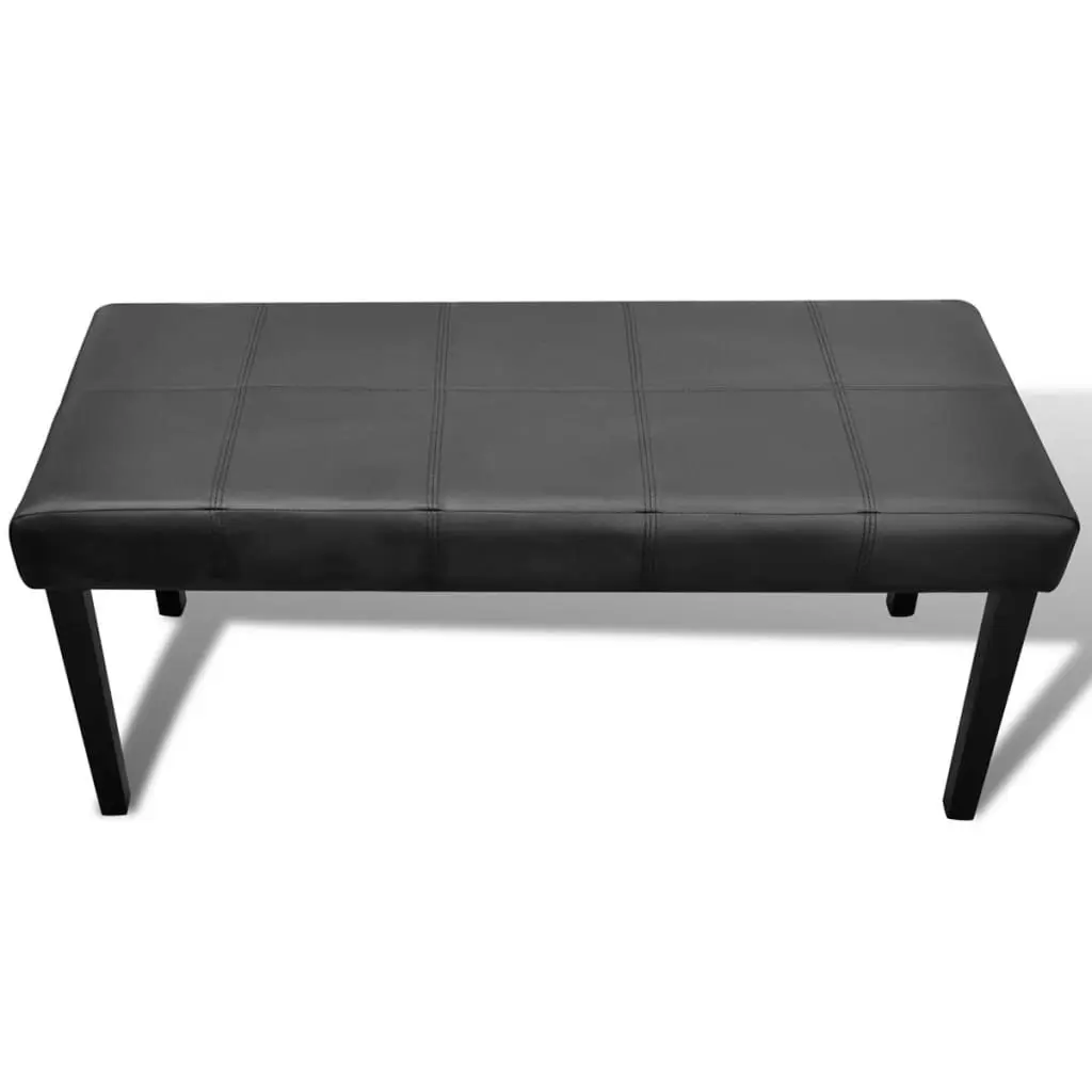 Black High Quality Artificial Leather Bench 241104