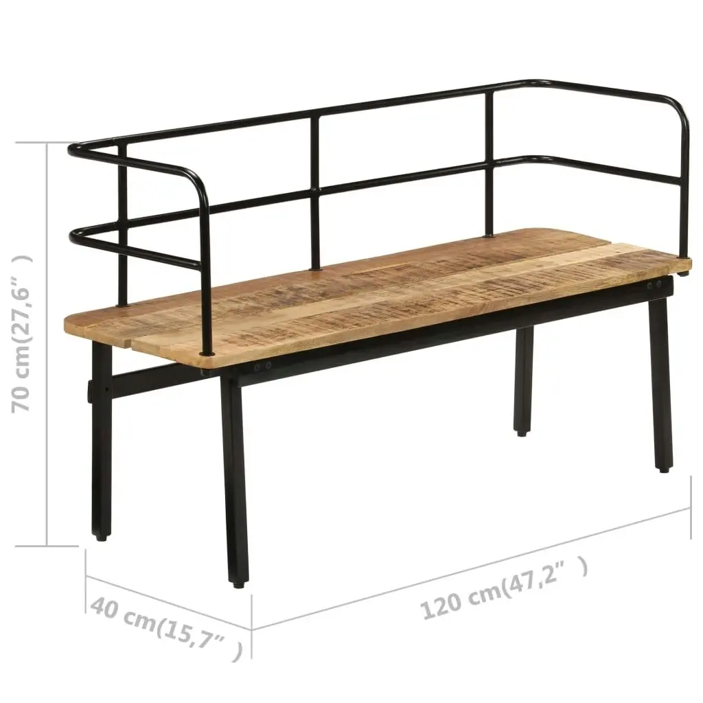 Bench 120x40x70 cm Solid Mango Wood 247807