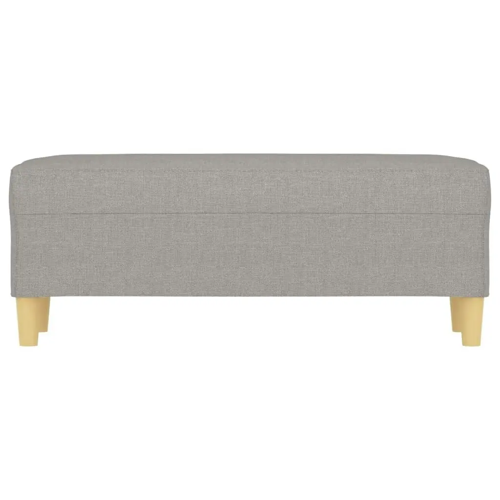 Bench Light Grey 100x35x41 cm Fabric 349375