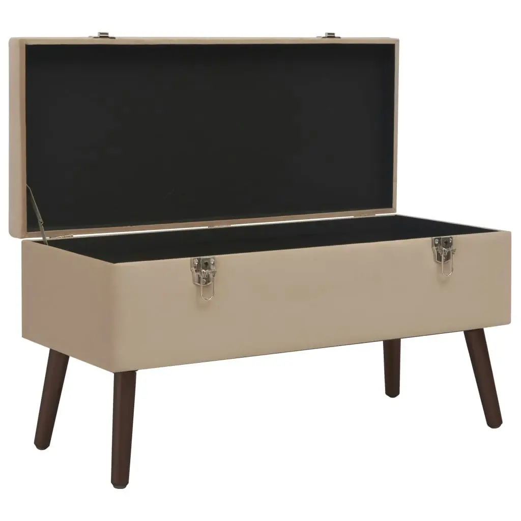 Bench with Storage Compartment Beige 80 cm Velvet 3102960