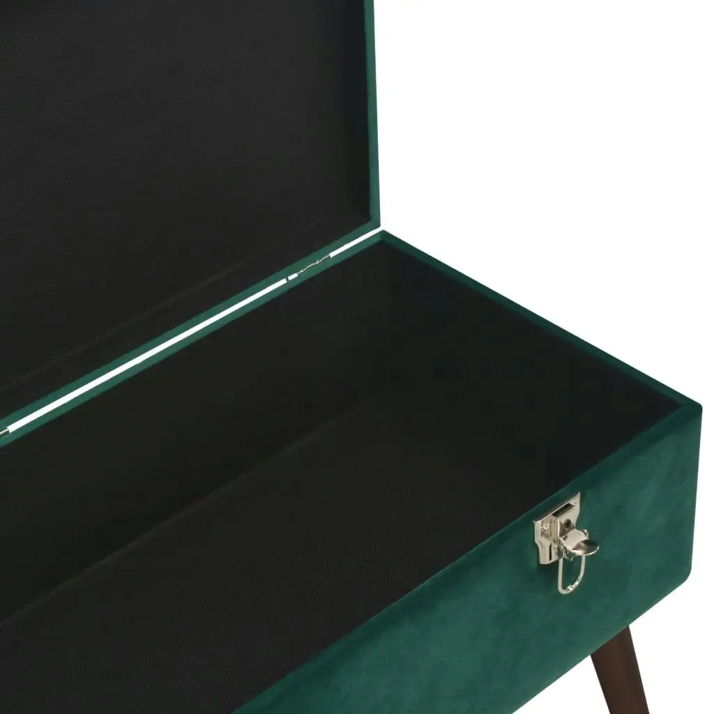 Bench with Storage Compartment Green 80 cm Velvet 3102956