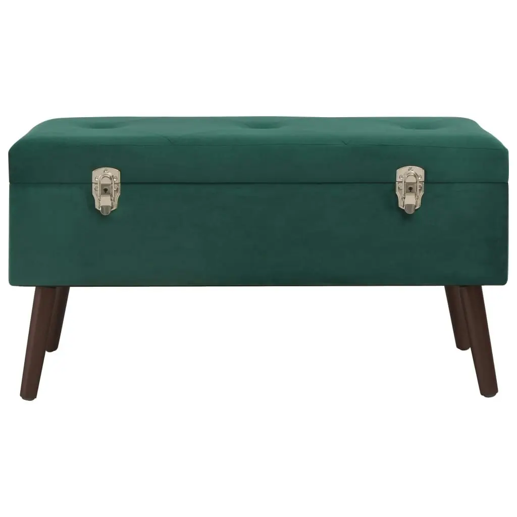 Bench with Storage Compartment Green 80 cm Velvet 3102956