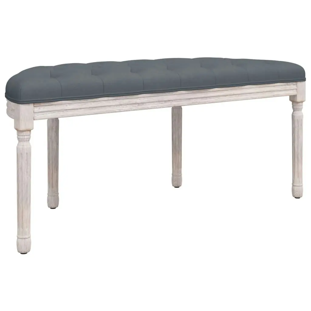 Bench Dark Grey 110.5x45x49 cm Velvet 344419