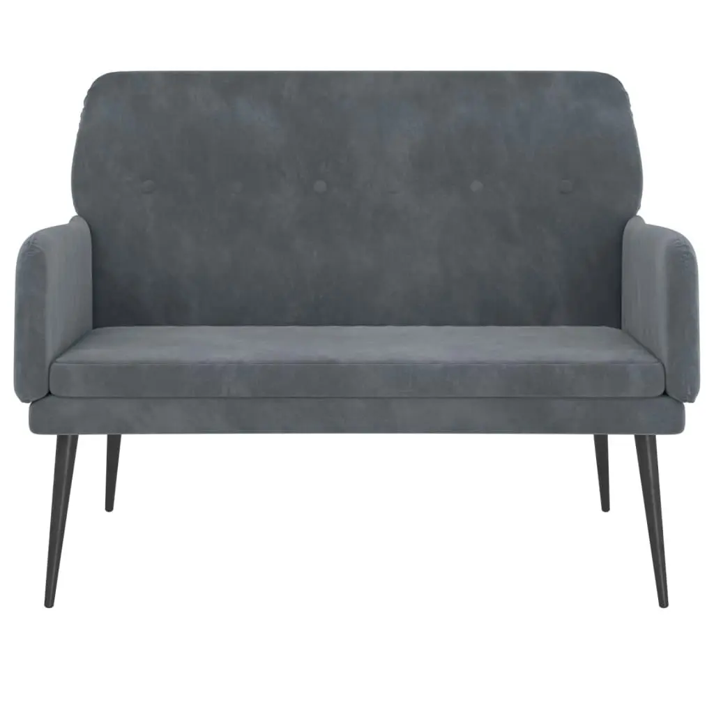 Bench Dark Grey 108x79x79 cm Velvet 351415