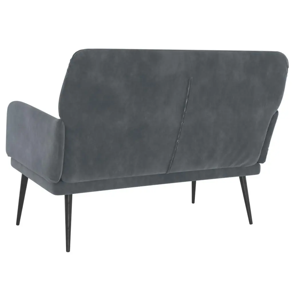 Bench Dark Grey 108x79x79 cm Velvet 351415