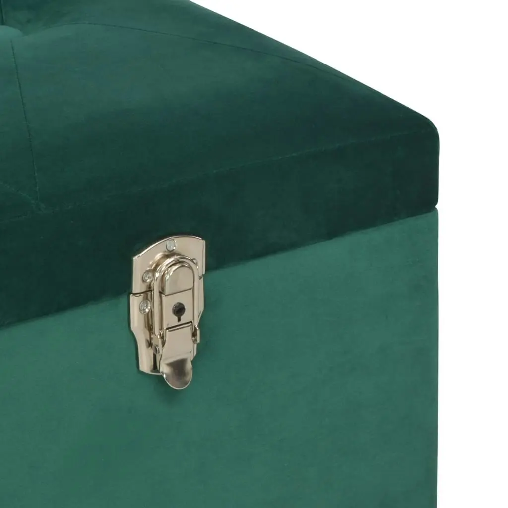 Bench with Storage Compartment 105 cm Green Velvet 247570