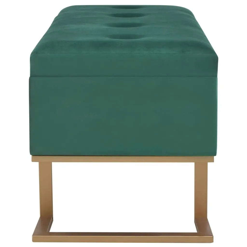 Bench with Storage Compartment 105 cm Green Velvet 247570