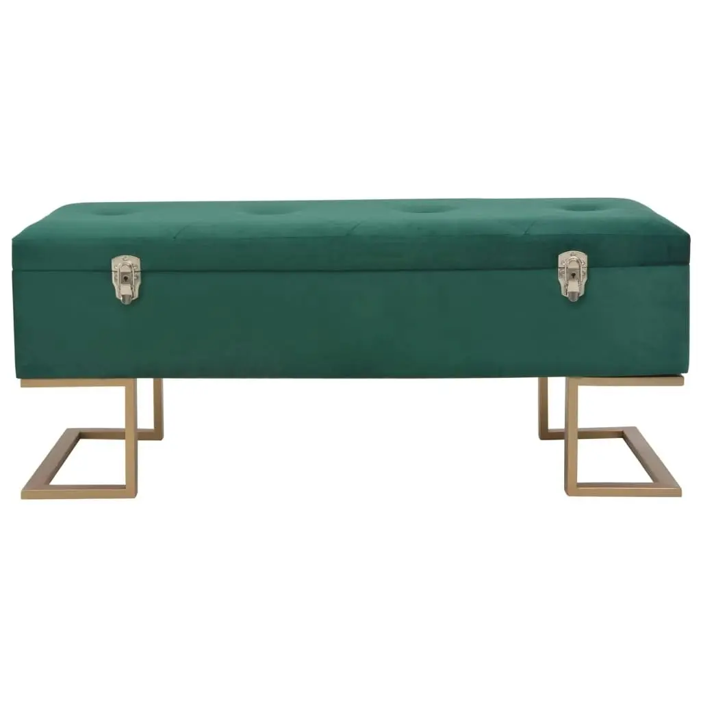 Bench with Storage Compartment 105 cm Green Velvet 247570