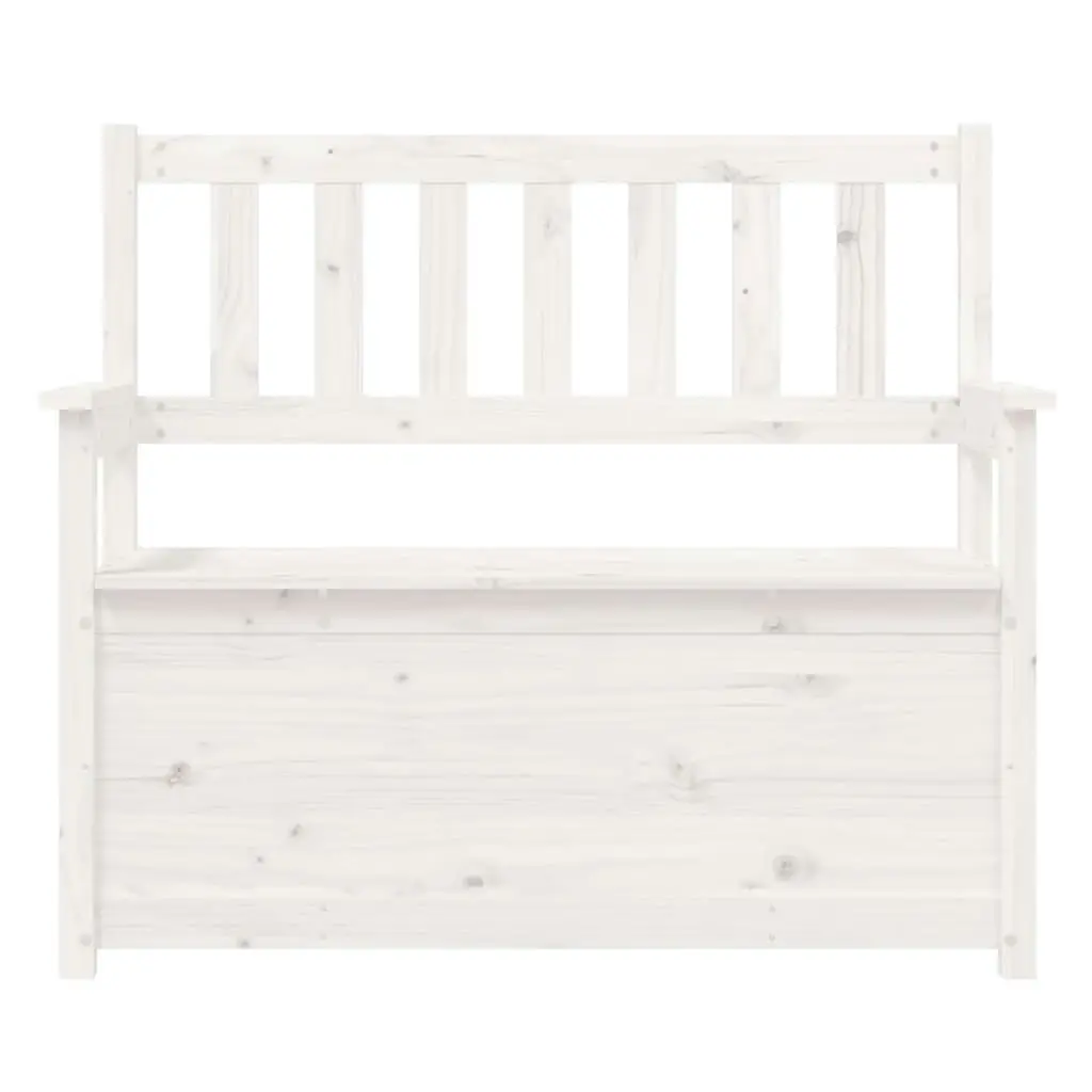 Bench White 112.5x51.5x96.5 cm Solid Wood Pine 823560