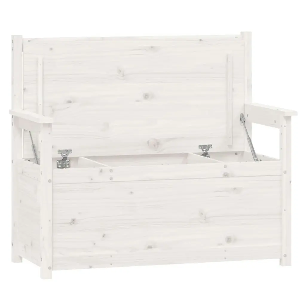 Bench White 112.5x51.5x96.5 cm Solid Wood Pine 823560