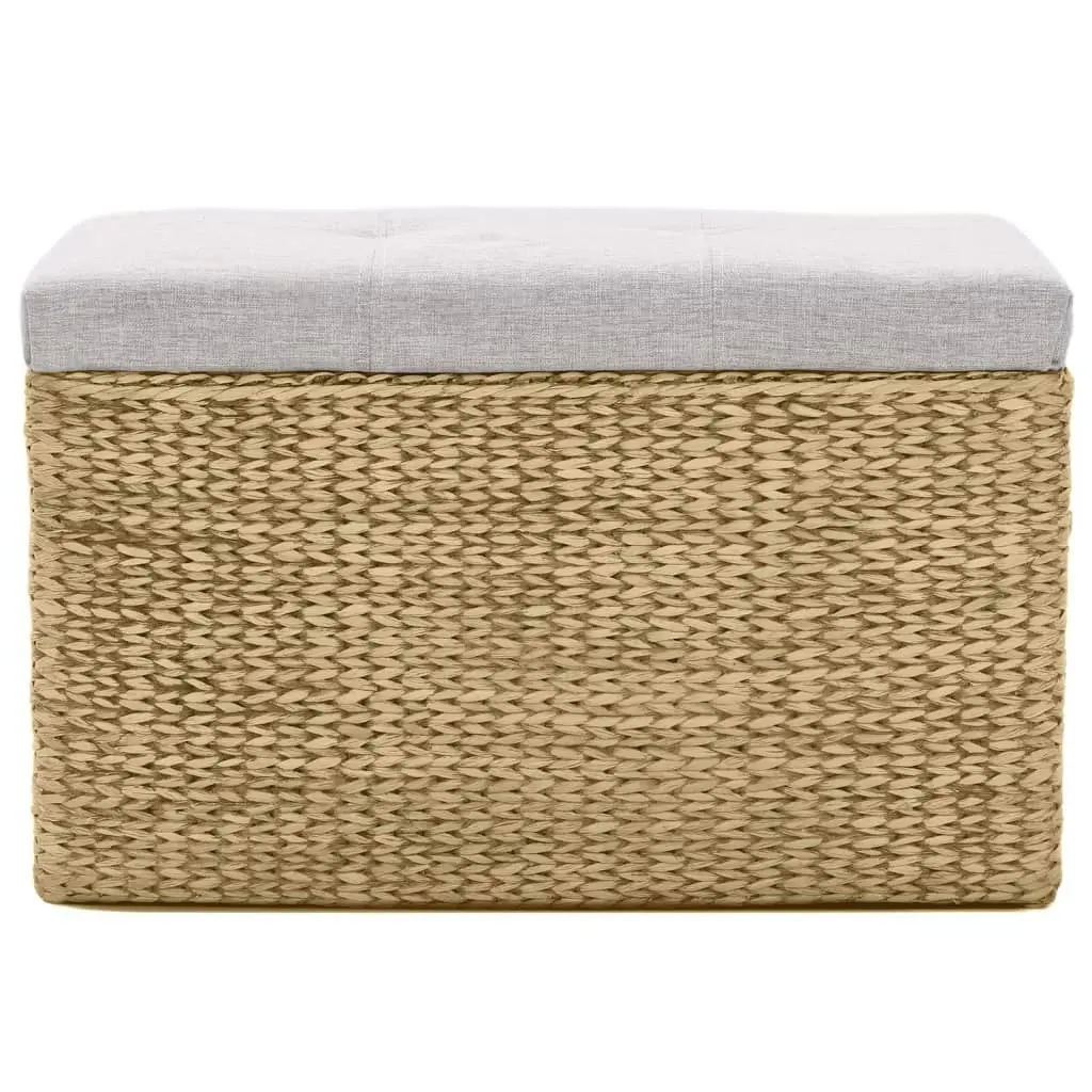 Bench with 2 Ottomans Seagrass Grey 246105