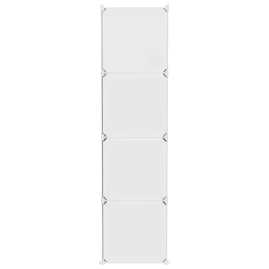 Cube Storage Cabinet for Kids with 10 Cubes White PP 340577