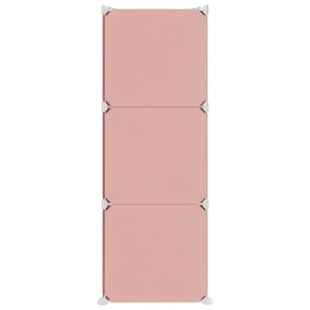 Cube Storage Cabinet for Kids with 6 Cubes Pink PP 340578