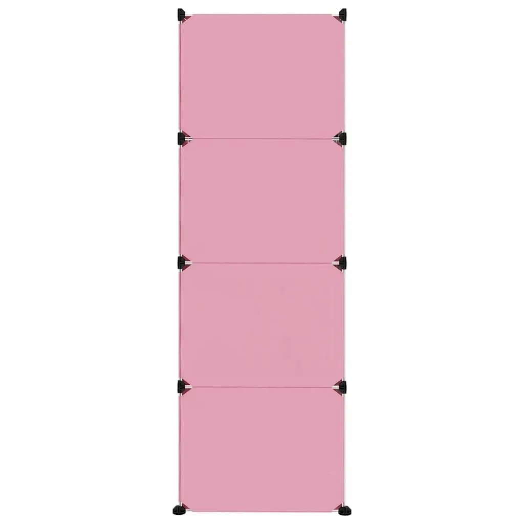 Cube Storage Cabinet for Kids with 12 Cubes Pink PP 340581