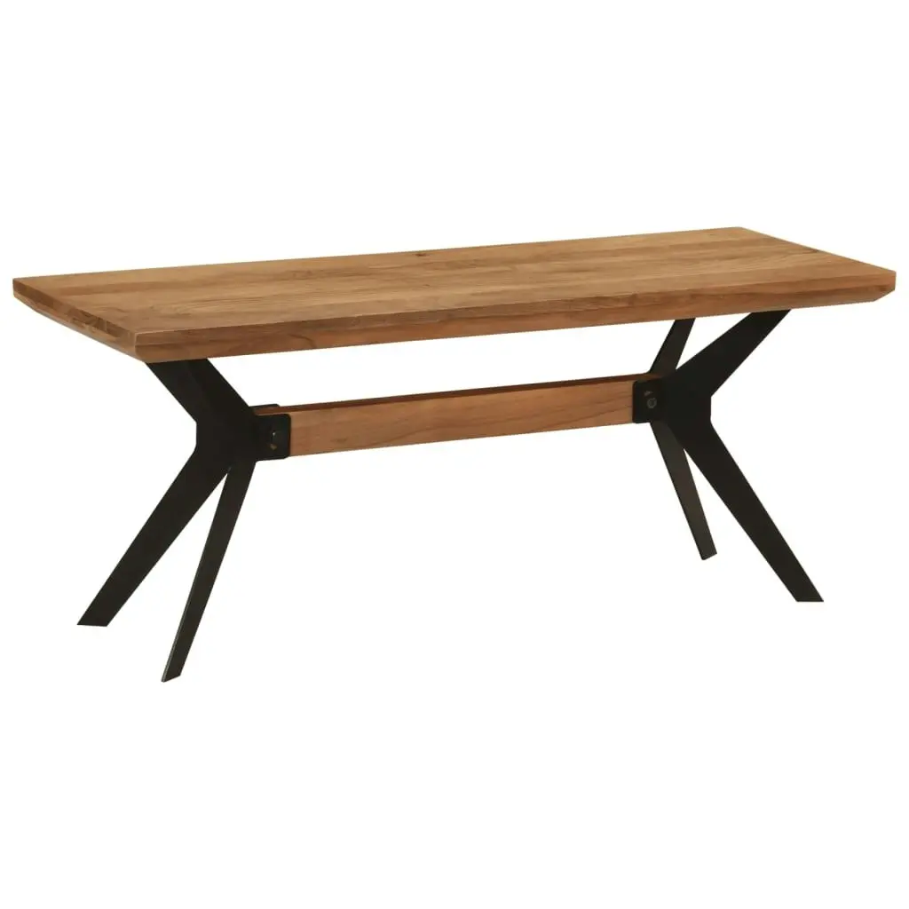 Dining Bench 110x40x46 cm Solid Wood Acacia and Steel 352057