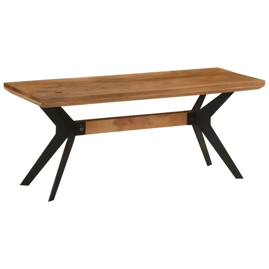 Dining Bench 110x40x46 cm Solid Wood Acacia and Steel 352057