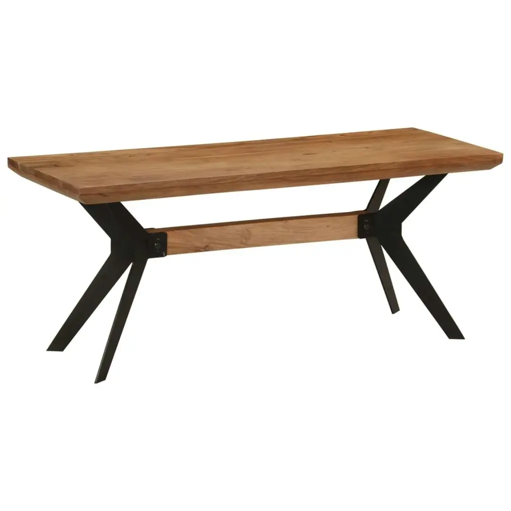 Dining Bench 110x40x46 cm Solid Wood Acacia and Steel 352057