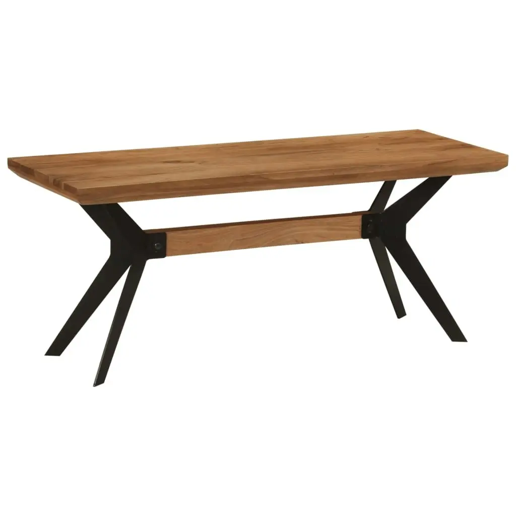 Dining Bench 110x40x46 cm Solid Wood Acacia and Steel 352057