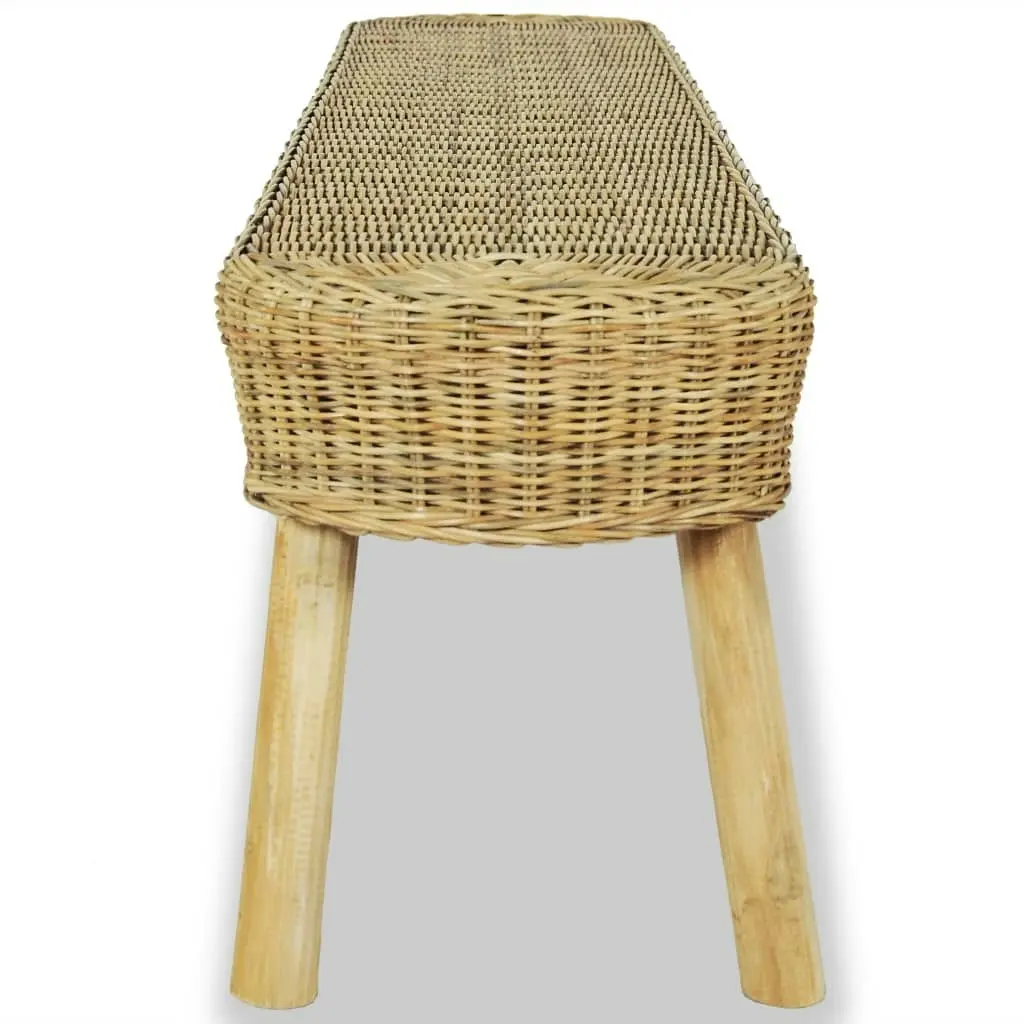 Hall Bench 160x35x45 cm Natural Rattan 244580