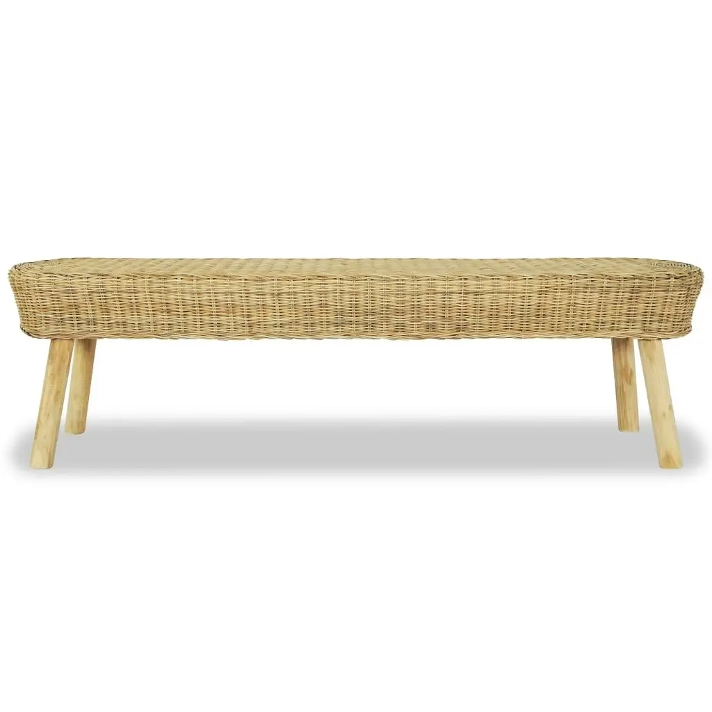 Hall Bench 160x35x45 cm Natural Rattan 244580