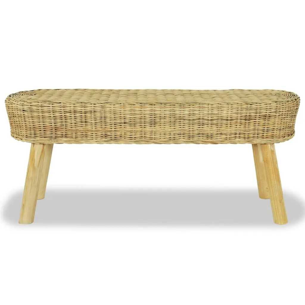 Hall Bench 110x35x45 cm Natural Rattan 244579