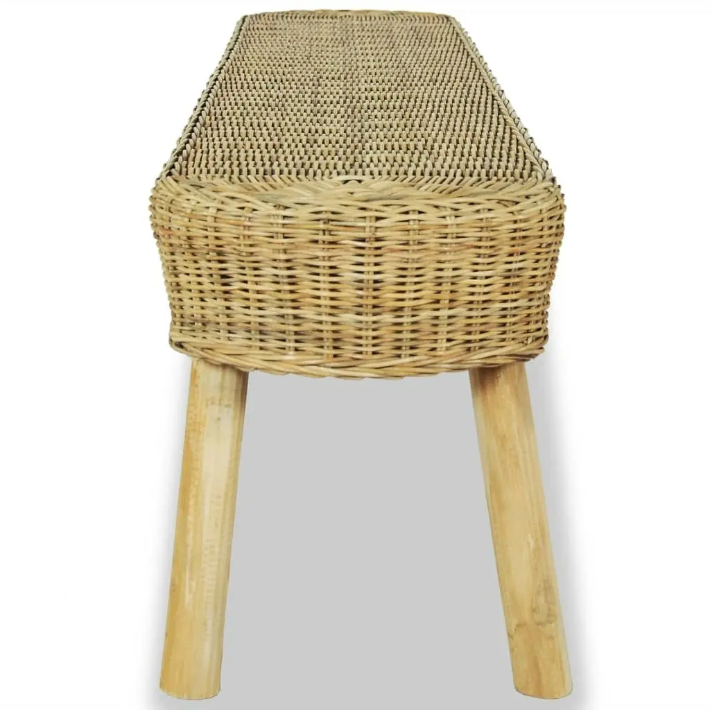 Hall Bench 110x35x45 cm Natural Rattan 244579