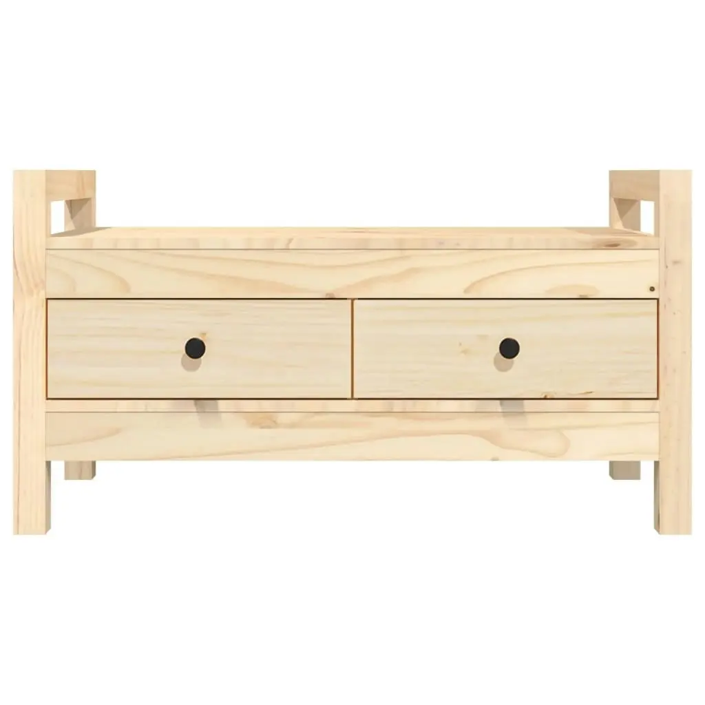 Hall Bench 80x40x43 cm Solid Wood Pine 821784