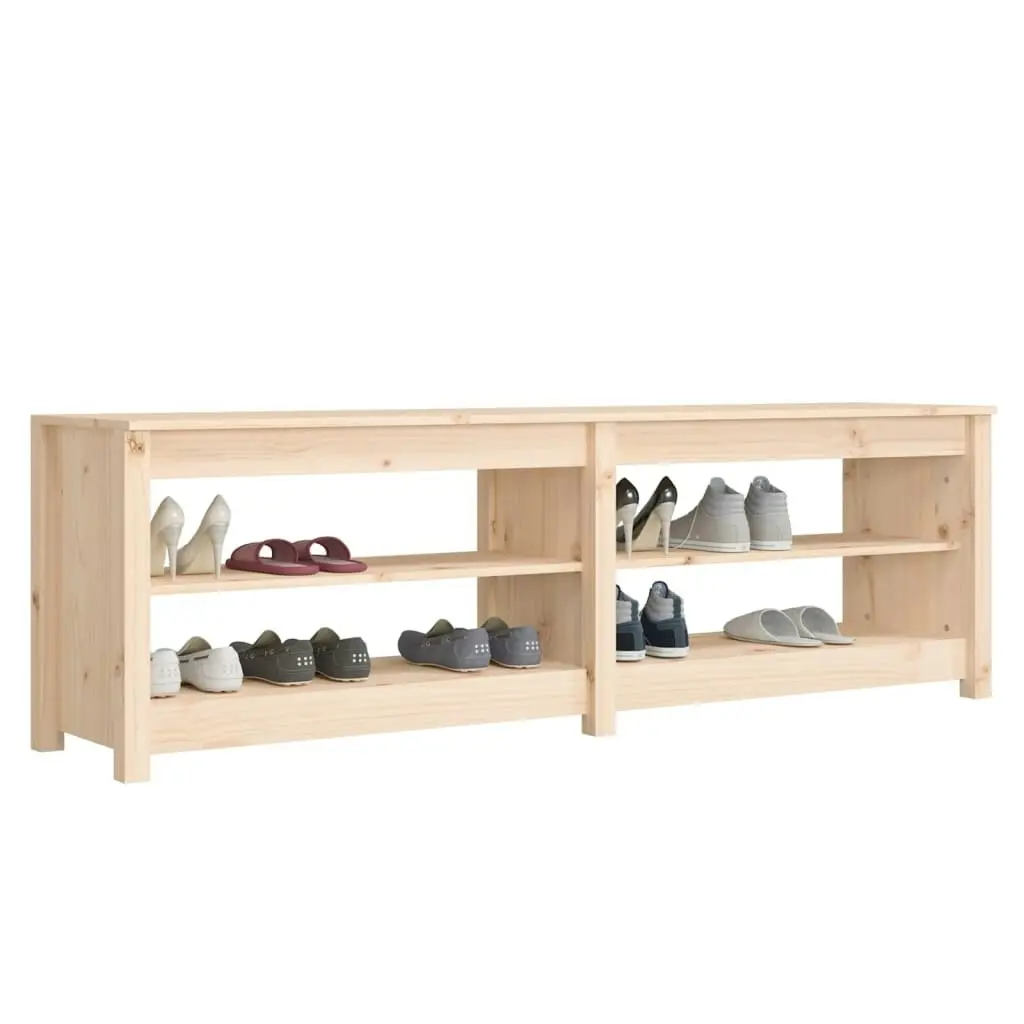 Shoe Bench 160x36.5x50 cm Solid Wood Pine 821724