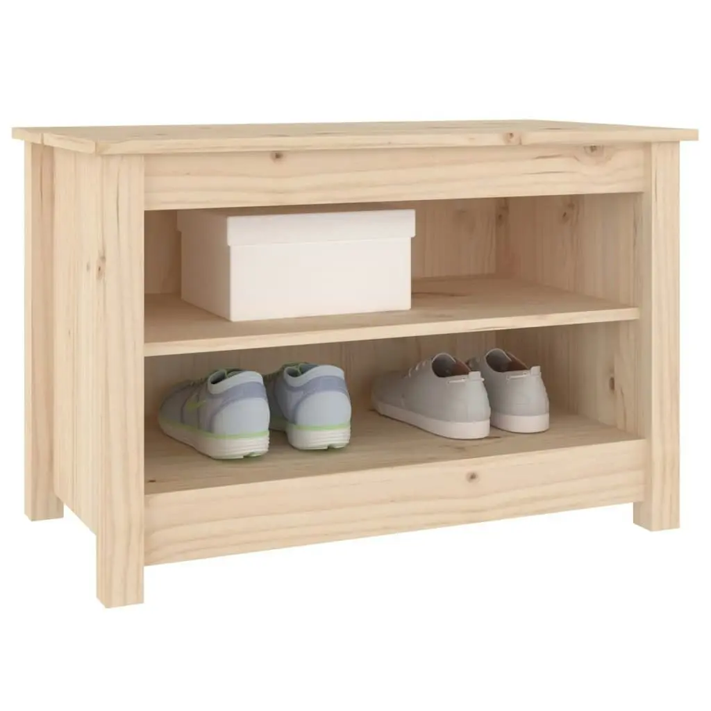 Shoe Bench 70x38x45.5 cm Solid Wood Pine 813769