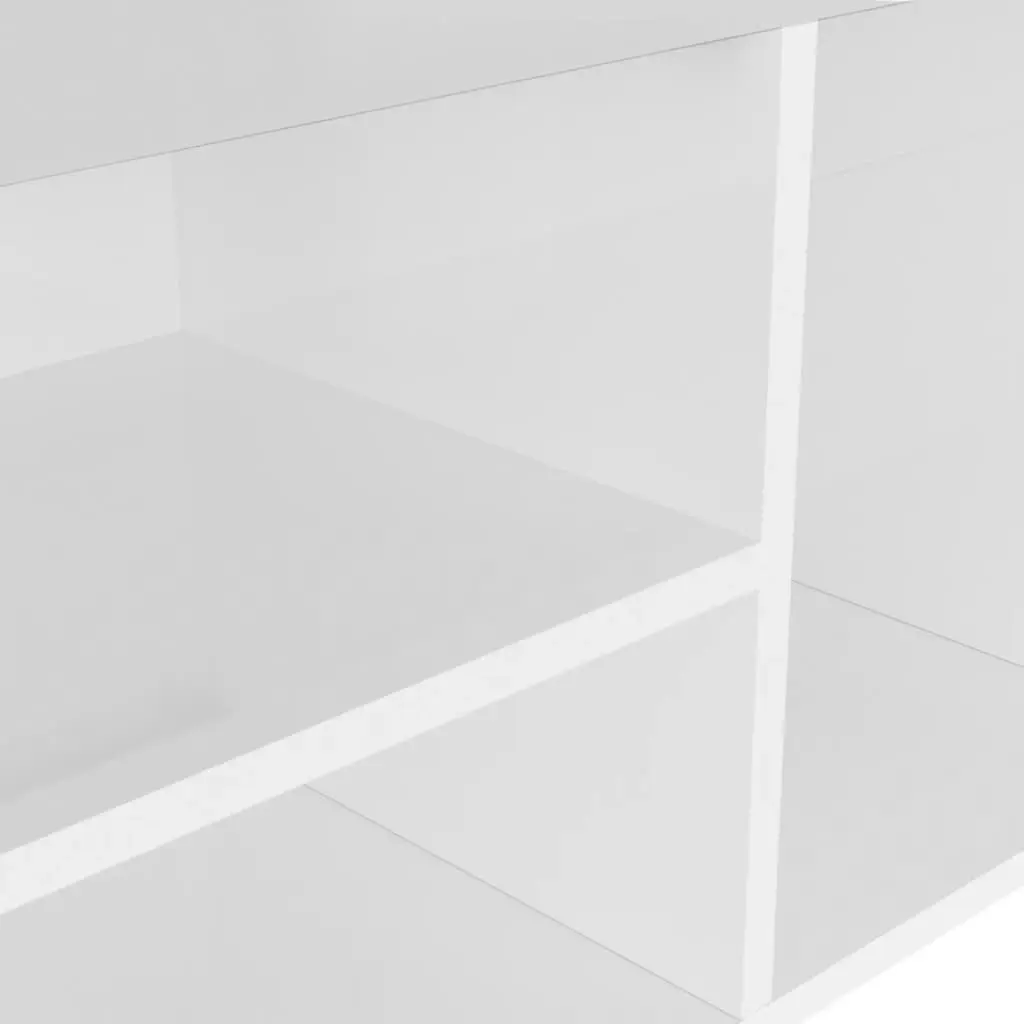 Shoe Bench with Cushion High Gloss White 80x30x47 cm Engineered Wood 326765