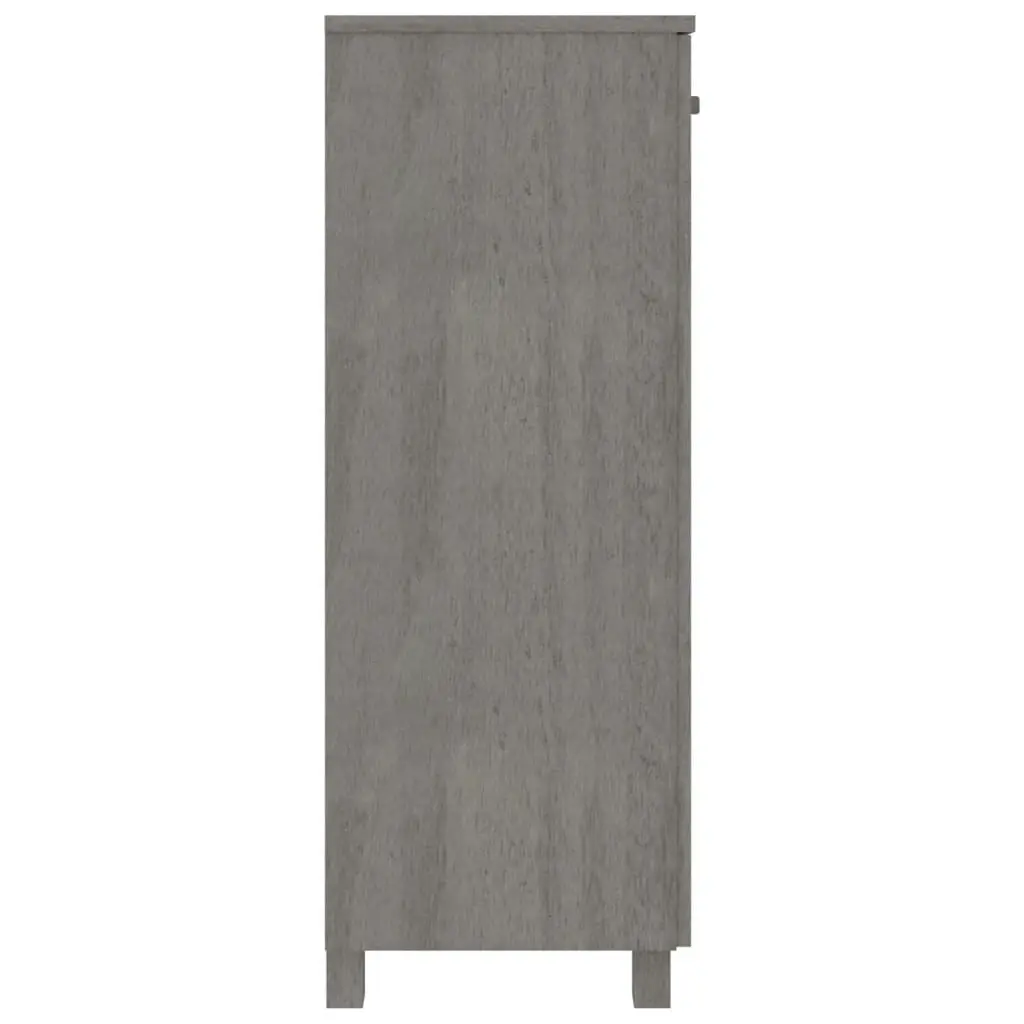 Shoe Cabinet "HAMAR" Light Grey 85x40x108 cm Solid Wood Pine 340519