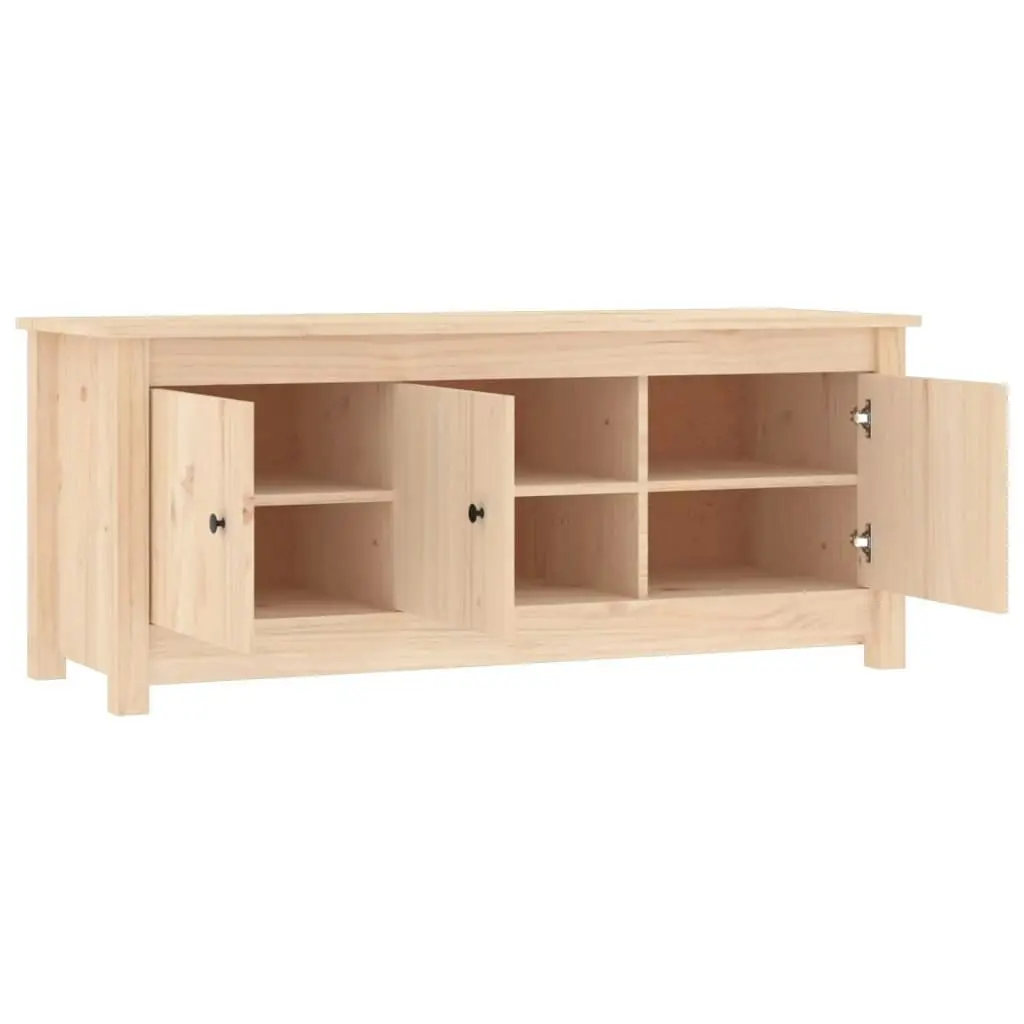 Shoe Cabinet 110x38x45.5 cm Solid Wood Pine 814599