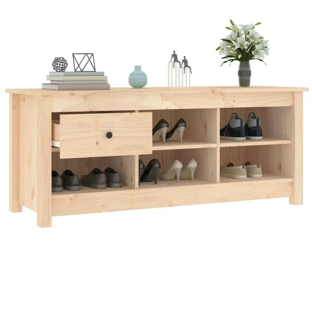 Shoe Cabinet 110x38x45.5 cm Solid Wood Pine 814594