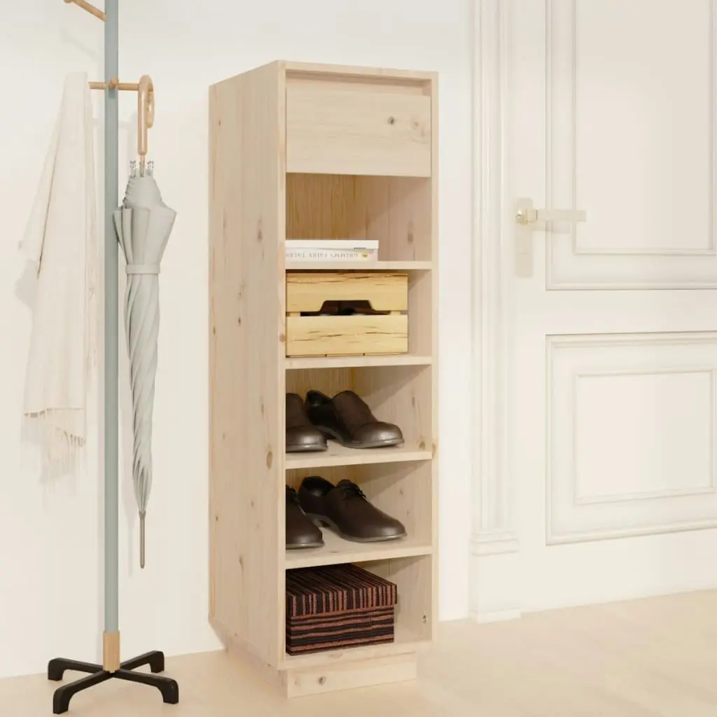 Shoe Cabinet 30x34x105 cm Solid Wood Pine 813555