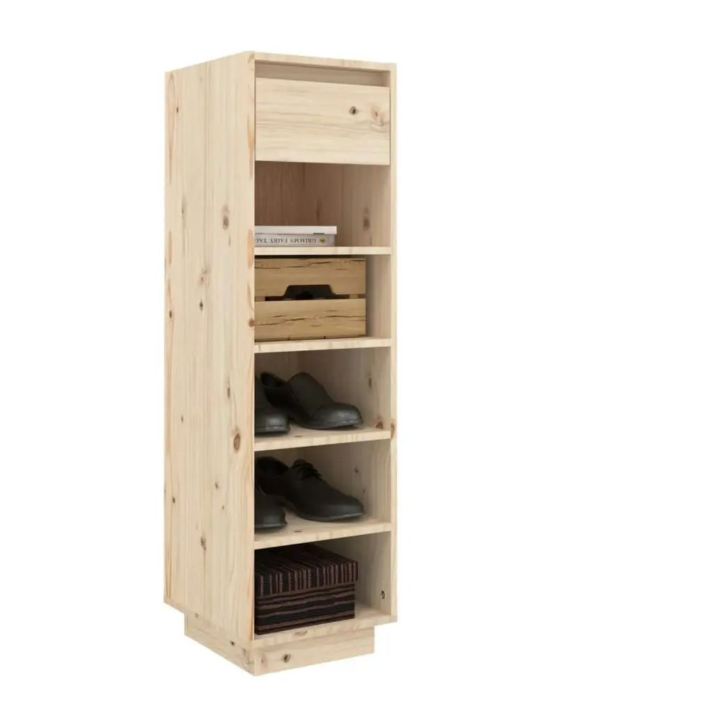 Shoe Cabinet 30x34x105 cm Solid Wood Pine 813555