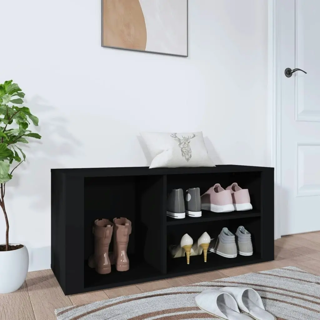 Shoe Cabinet Black 100x35x45 cm Engineered Wood 816921