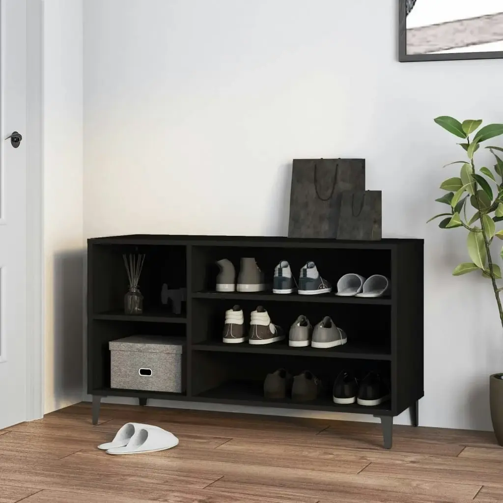 Shoe Cabinet Black 102x36x60 cm Engineered Wood 819749