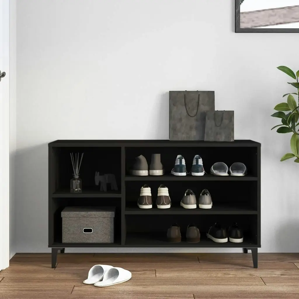 Shoe Cabinet Black 102x36x60 cm Engineered Wood 819749