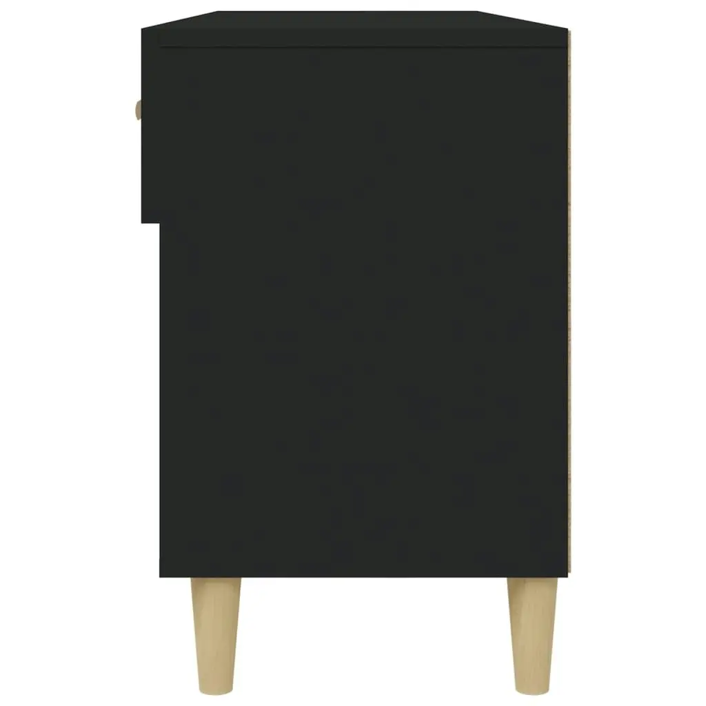 Shoe Cabinet Black 102x35x55 cm Engineered Wood 812817